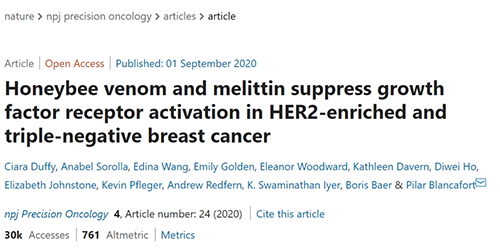 攻克三阴性乳腺癌，蜜蜂毒液竟是关键？